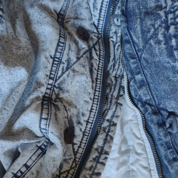 Vintage 80's Puffer Acid Wash Coat sz M East West Panda - Picture 8 of 12